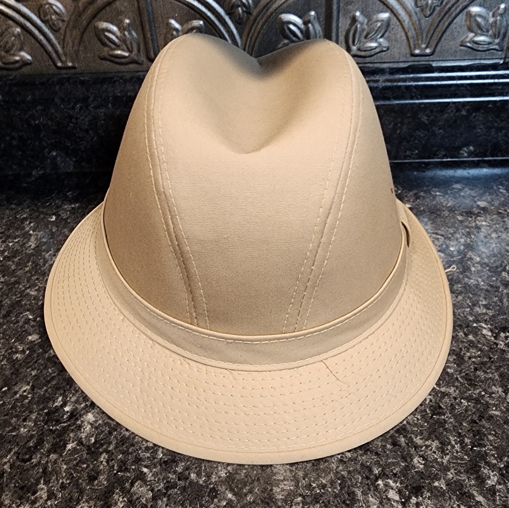 Fedora Hat Canvas Medium Khaki Classic Casual Young An
